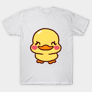 Kawaii Duck Yellow and Smiling T-Shirt